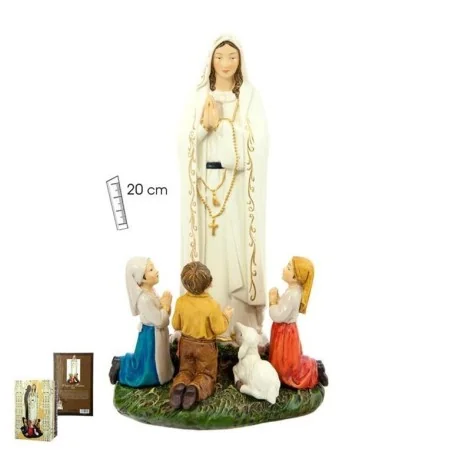 Virgen de Fatima con Niños 20 cm