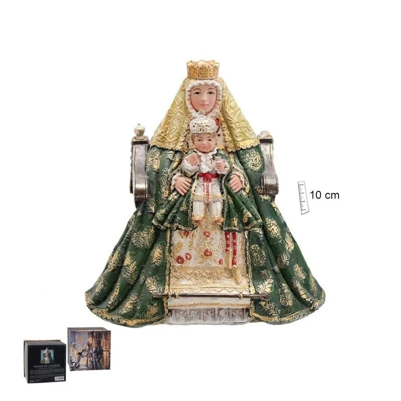 Virgen de los Reyes Verde 10 cm