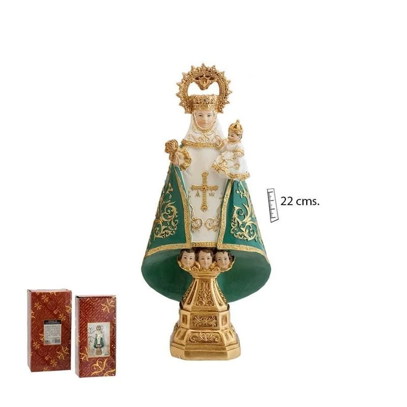 Virgen Covadonga Verde 22 cm