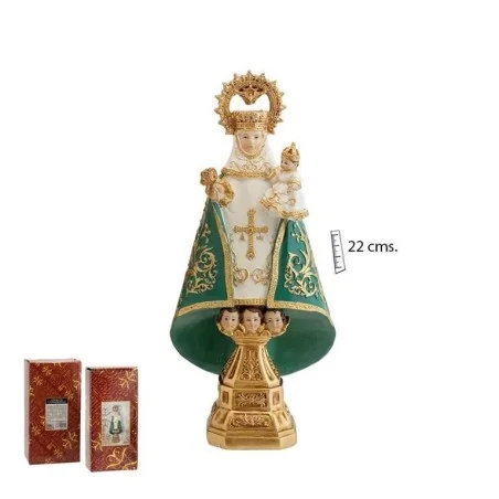 Imagen Virgen Covadonga Verde 22 cm