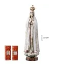 Imagen Virgen de Fatima Madera Vieja 30 cm