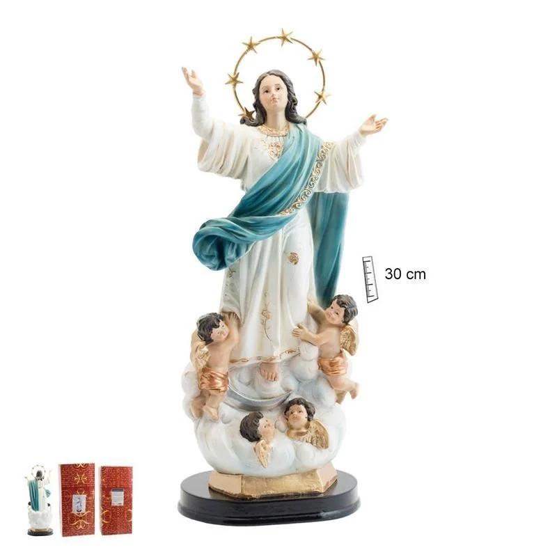 Virgen Inmaculada Corona Metal 30 cm