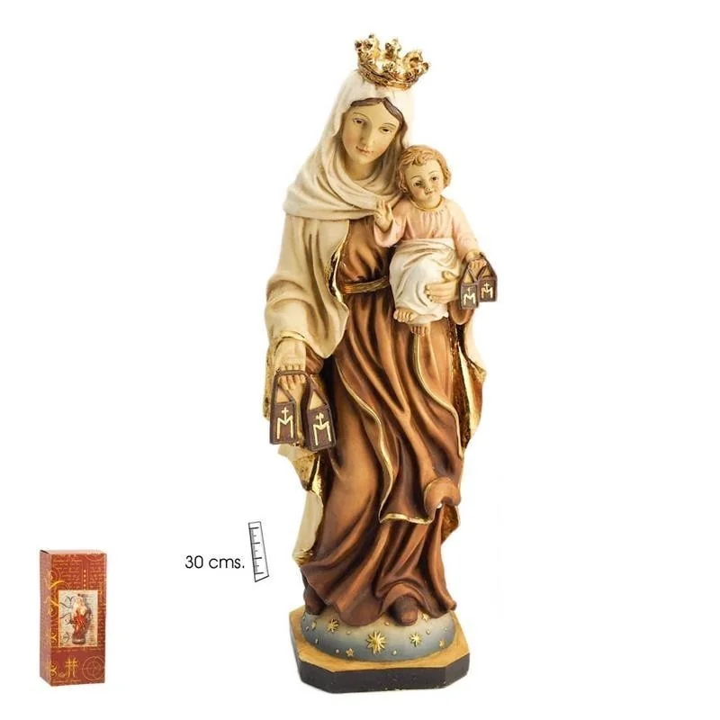Virgen del Carmen Estrellas 30 cm