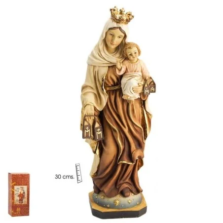 Virgen del Carmen Estrellas 30 cm