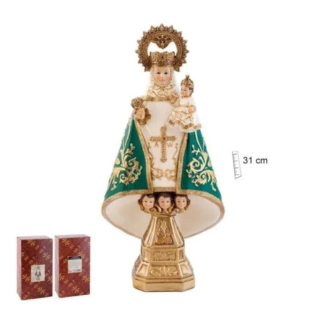 Imagen Virgen Covadonga Verde 30 cm