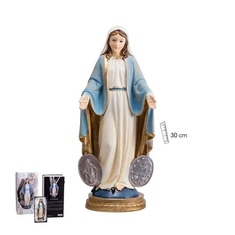 Imagen Virgen de la Milagrosa con Medallas 30 cm