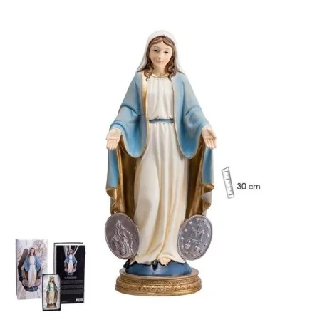 Imagen Virgen de la Milagrosa con Medallas 30 cm