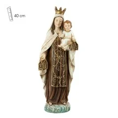 Imagen Virgen del Carmen Madera Vieja 40 cm
