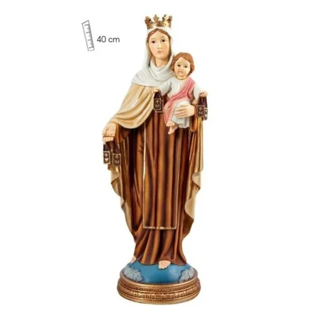 Imagen Virgen del Carmen Base Azul 40 cm