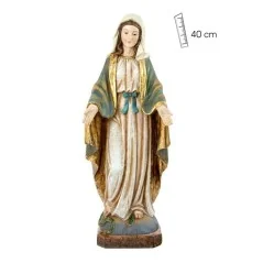 Imagen Virgen de la Milagrosa Madera Vieja 40 cm