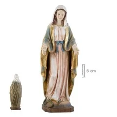 Imagen Virgen de la Milagrosa Madera Vieja 65 cm