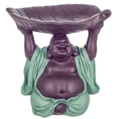 Figura Buda de Pie con Plato 24 cm