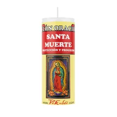 Velón Oración Santa Muerte - Protección y Progreso | Vakuldi | Tienda Esotérica Changó