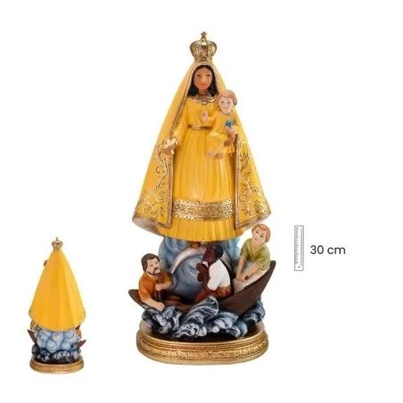 Virgen Caridad del Cobre - Manto Amarillo 30 cm