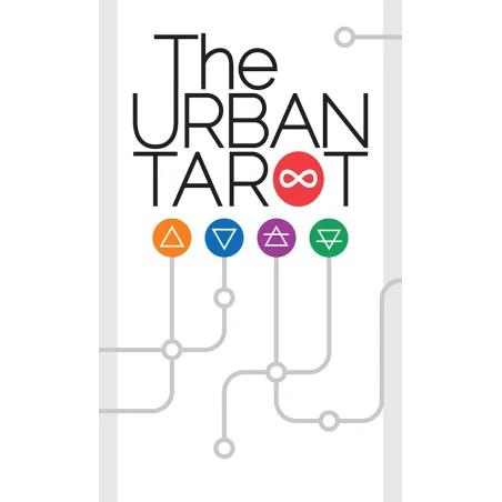 The Urban Tarot - Robin Scott | The Urban Tarot es una baraja de tarot creada por la artista Robin Scott como un homenaje amoroso a la ciudad y a sus diversos habitantes. Diseñada para ayudar a los buscadores de la verdad y la magia del siglo XXI a navegar por la complejidad de la vida urbana, esta baraja de 78 cartas presenta una visión única del tarot que combina antiguos símbolos con elementos modernos. Cada carta de la baraja presenta una imagen cuidadosamente diseñada que captura la energía y la esencia de la vida urbana, desde el tráfico y los rascacielos hasta la música y los olores de la ciudad. El mazo incluye una guía de 84 páginas que ofrece información y comprensión de los desafíos de la vida urbana, y el libro incluye comentarios personales del artista sobre las personas y los eventos que inspiraron la baraja. | Tienda Esotérica Changó