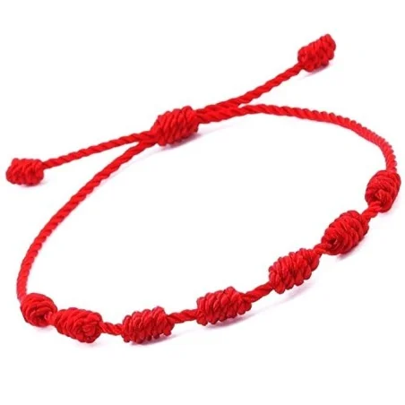 Pulsera 7 Nudos Roja