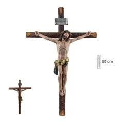 Jesus En Cruz Ojos Abiertos 50 cm | Tienda Esotérica Changó