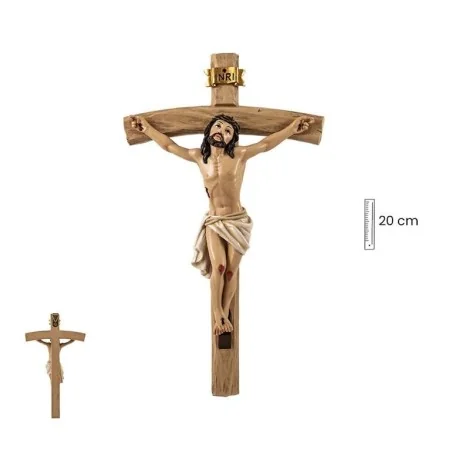 Cristo Vivo en Cruz 20 cm