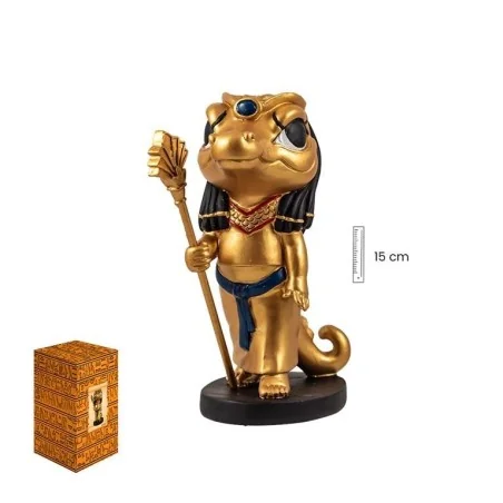 Dios Sobek en Dorado 15 cm | 8435266232551 | Tienda Esotérica Changó