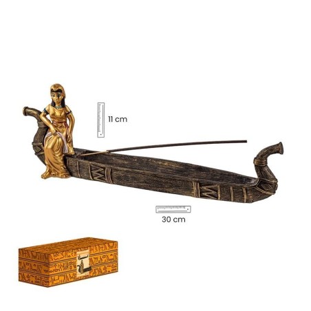 Portaincienso Barca Ritual de Nefertiti 30 cm