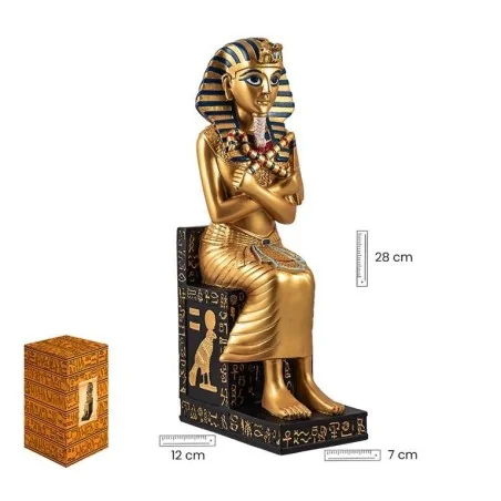 Faraón Tutankamón Entronado en Dorado 27 cm