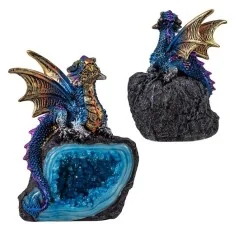 Dragón sobre Geoda Azul 11 cm | 8435266232032 | Tienda Esotérica Changó