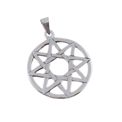 Amuleto Plata Estrella de 8 Puntas 3.4 cm | Tienda Esotérica Changó