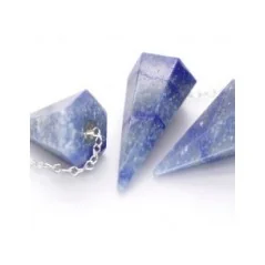 Péndulo Mineral Facetado de Cuarzo Azul | Tienda Esotérica Changó