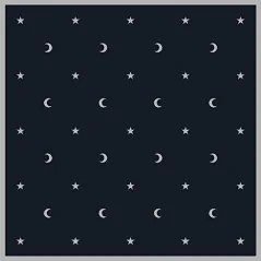 Tapete de Tarot Luna y Estrellas - 80 x 80 cm