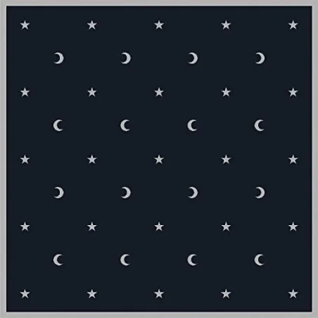 Tapete de Tarot Luna y Estrellas - 80 x 80 cm