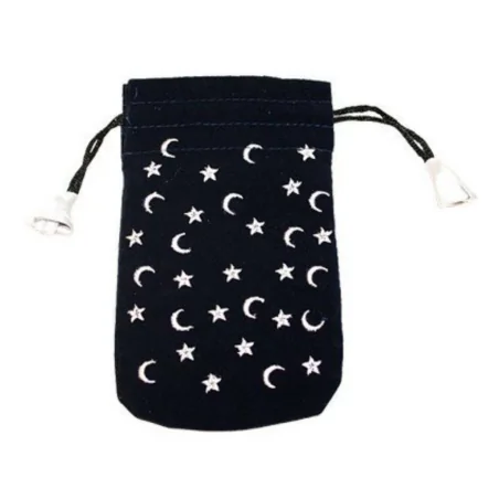 Bolsa Tarot Mini Estrellas y Lunas - Terciopelo 13,5 x 8,5 cm