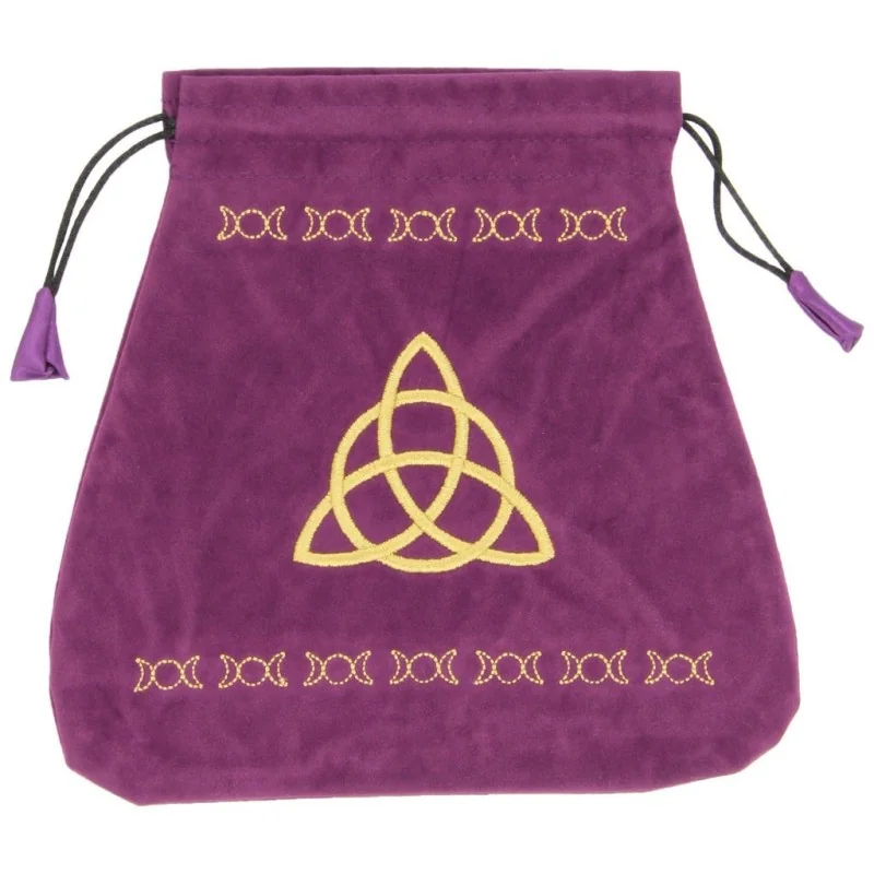 Bolsa De Terciopelo Con Cordón Para Cartas De Tarot, Joyería, Runas Y Dados, Diseño Impreso Con Motivos Místicos, Tamaño 13x18 Cm, Protección Y Organización | Bolsa De Almacenamiento Para Tarot