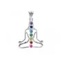 Colgante Buda Chakras 2,5 cm - Plata | Tienda Esotérica Changó