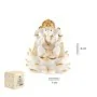 Ganesha sobre Flor de Loto 8 cm - Blanca y Dorada | Tienda Esotérica Changó