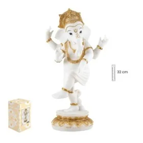 Ganesha Danzando 32 cm - Blanca y Dorada %separator% %shop-name%