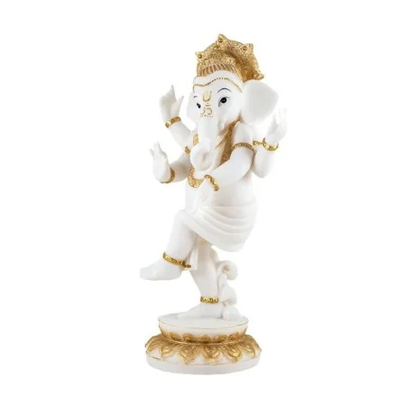 Ganesha Danzando 32 cm - Blanca y Dorada | Tienda Esotérica Changó