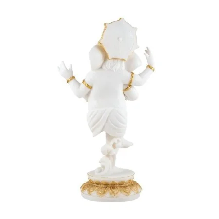 Ganesha Danzando 32 cm - Blanca y Dorada | Tienda Esotérica Changó