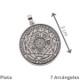 Colgante 7 Arcnageles 3 cm - Plata | Colgante 7 Arcnageles 3 cm - Plata