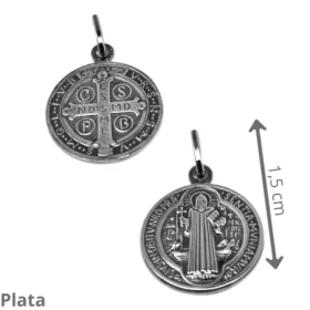 Medalla de San Benito 1,6 cm - Plata %separator% %product-name%