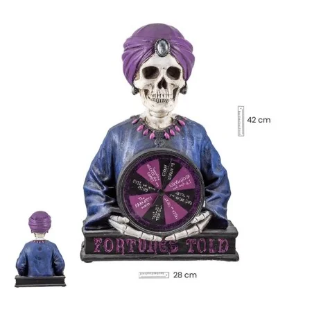 Figura Bruja Calavera con Ruleta, 42 cm | 8435266157274 | Tienda Esotérica Changó