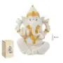Ganesha Sentada 15 cm - Blanca y Dorada | 8435266243397 | Tienda Esotérica Changó