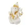 Ganesha Sentada 15 cm - Blanca y Dorada | 8435266243397 | Tienda Esotérica Changó
