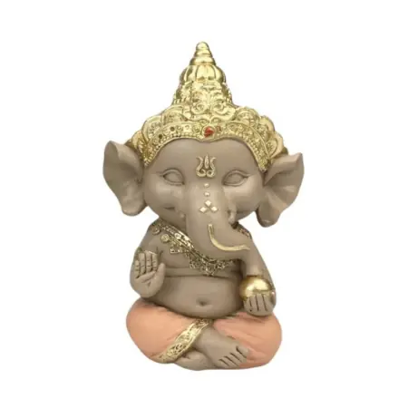 Ganesha Bendición Naranja 13,5 cm | 8433933374634 | Origen | Tienda Esotérica Changó