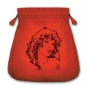 Bolsa Tarot Motivo Manara 20.5 x 20 cm - Terciopelo Roja | Tienda Esotérica Changó