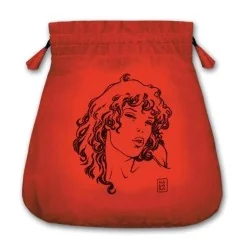 Bolsa Tarot Motivo Manara 20.5 x 20 cm - Terciopelo Roja