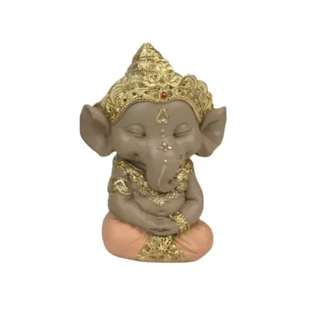 Ganesha Meditación Naranja 11 cm | 8433933374658 | Origen | Tienda Esotérica Changó