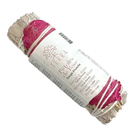 Atado Salvia Blanca y Pétalos de Rosa | 3701382627430 | Tienda Esotérica Changó
