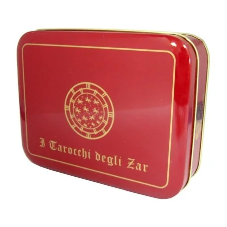 Tarot Zar dorado (Estuche metal roja) (Italiano - Modiano) | Tienda Esotérica Changó