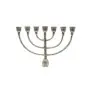 Candelabro 7 Brazos 24 cm - Menorah - Latón - Plateada | Tienda Esotérica Changó