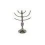 Candelabro 7 Brazos 24 cm - Menorah - Latón - Plateada | Tienda Esotérica Changó